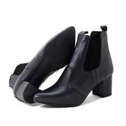 Bota Feminina Social Bico Fino Lirom Cano Curto Pr... - CALÇADOS LIROM