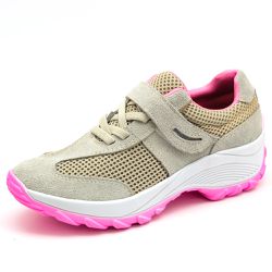 Tênis Feminino Caminhada Lirom Com Velcro Em Couro... - CALÇADOS LIROM