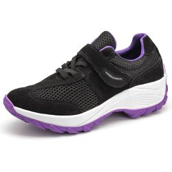 Tênis Feminino Caminhada Lirom Com Velcro Em Couro... - CALÇADOS LIROM