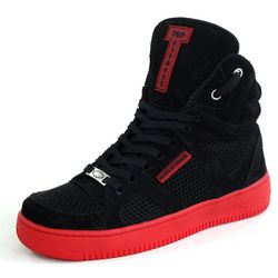 Tenis Sneakers Cano Alto Top Fitness Preto/Vermelh... - CALÇADOS LIROM