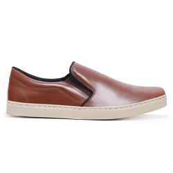 Tênis Casual Masculino Slip On Sintético camel - 0... - SAPATTARIA DOS PES