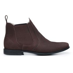 Bota Chelsea Camurça Chocolate - 068 chocolate - SAPATTARIA DOS PES