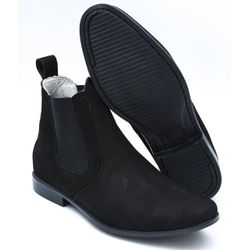 Bota Chelsea Camurça Preto - 068- preto - SAPATTARIA DOS PES
