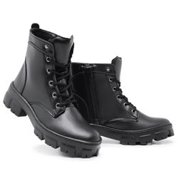 Coturno Feminino Preto Sintético - 156s - SAPATTARIA DOS PES