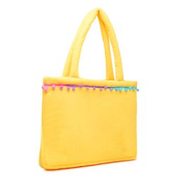 Bolsa De Praia Feminina Atoalhada Pompom Estilo Sa... - SAPATTARIA DOS PES