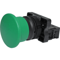 Botão Cogumelo Pulsador Metaltex Verde P20BMR-G-1A - Sartori Web