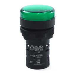 Sinaleiro LED Metaltex 24V Verde L20-DR7-GP - Sartori Web