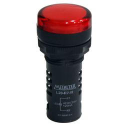 Sinaleiro LED Metaltex 24V Vermelho L20-R7-R - Sartori Web