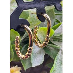 Brinco de Meia Argola Trabalhada - Ph578 - SCAGLIONI