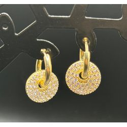 Brinco de Argola com Círculo Cravado com Zircônias... - SCAGLIONI