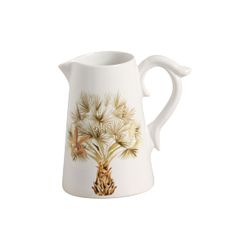 Jarra Folhas Agua De Coco - Cerâmica Scalla