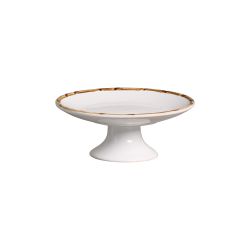 Porta Petit Four C/pe Bambu - Cerâmica Scalla