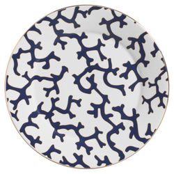 Sousplat Branco C/ Azul Coral Blue - Cerâmica Scalla