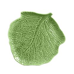 Conjunto 6 Pratos Raso Folha Verde Cristina - Cerâmica Scalla
