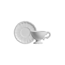 Conjunto 6 Xicaras Cafe C/ 6 Pires Mediterraneo Pr... - Cerâmica Scalla