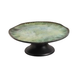 Prato De Bolo Oreon Green - Cerâmica Scalla