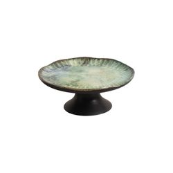 Porta Petit Four Oreon Green - Cerâmica Scalla