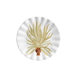 Conjunto 6 Pratos Sobremesa 2 Folhas Água Ø20cm Sc... - Cerâmica Scalla