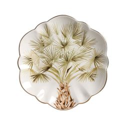 Conjunto 6 Pratos Raso Ø27cm Com Filete Ouro Scall... - Cerâmica Scalla