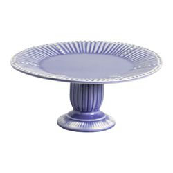 Porta Torta Com Pé Búzios Scalla - Cerâmica Scalla