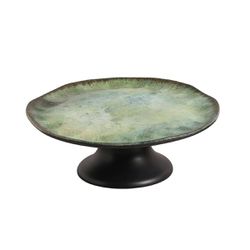 Prato De Bolo Oreon Green Scalla - Cerâmica Scalla