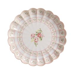 Conjunto Prato Raso Relevo Rosas Vó Dulce Cerâmica... - Cerâmica Scalla