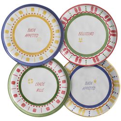 Conjunto 4 Pratos Rasos Ø27cm Summer Cerâmica Scal... - Cerâmica Scalla