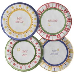 Conjunto 4 Pratos Rasos Ø27cm Summer Cerâmica Scal... - Cerâmica Scalla