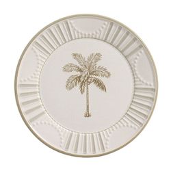 Conjunto 6 Prato Raso 28cm Vintage Palms Cerâmica ... - Cerâmica Scalla