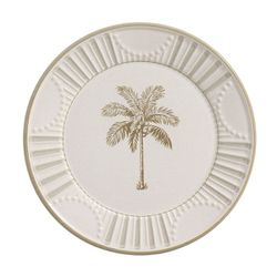 Conjunto 6 Prato Raso 28cm Vintage Palms Cerâmica ... - Cerâmica Scalla