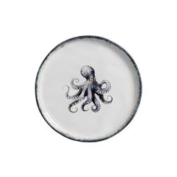 Conjunto 6 Prato Sobremesa Polvo Atlântica Cerâmic... - Cerâmica Scalla