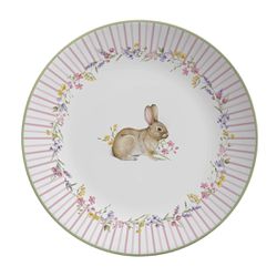 Conjunto 6 Pratos Rasos Ø28cm Páscoa Campo e Flore... - Cerâmica Scalla