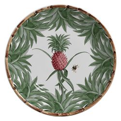 Conjunto 6 Pratos Rasos Ø28cm Abacaxi - Cerâmica Scalla