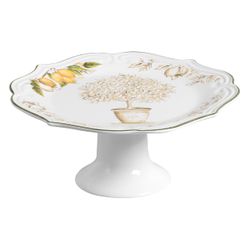 Porta Torta C/ Pe Toscana Branco - Cerâmica Scalla