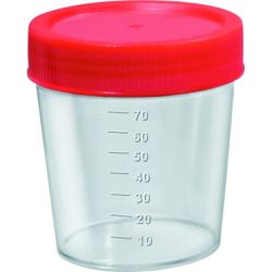 FRASCO COLETOR 80ML TAMPA VERMELHA SEM PÁ ESTÉRIL ... - SCQ Soluções Laboratoriais | Tudo para seu laboratório!