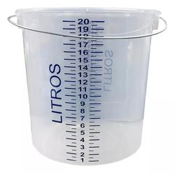 BALDE POLIPROPIILENO GRADUADO COM ALÇA - V0030 - SCQ Soluções Laboratoriais | Tudo para seu laboratório!