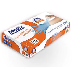 LUVA NITRILICA SEM PÓ AZUL 100UN - V0095 - SCQ Soluções Laboratoriais | Tudo para seu laboratório!