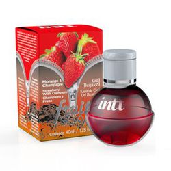 Gel Beijável Hot Sabor Morango com champagne - SEGREDO SEX SHOP