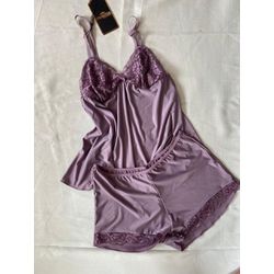 PIJAMA BABY DOLL MALHA FRIA JOICE LILAS - SEGREDO SEX SHOP