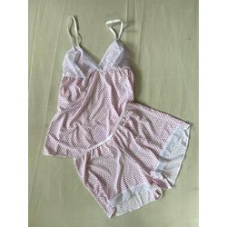 PIJAMA BABY DOLL MALHA FRIA JOICE BRANCO C/ BOLINH... - SEGREDO SEX SHOP