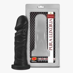 Pênis Realístico Preto Maciço - 15,3cm X 4cm - SEGREDO SEX SHOP