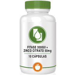 Fitase 3000ui + Zinco citrato 50mg 10 cápsulas - Seiva Manipulação | Produtos Naturais e Medicamentos