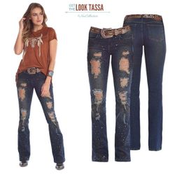 4339 - Calça Feminina Tassa Boot Cut Destroyed Dir... - SELARIACURRAL