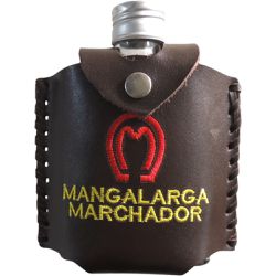 PORTA WHISKY PEQUENO DE COURO VIDRO MANGALARGA MAC... - Selaria Irmãos Andrade