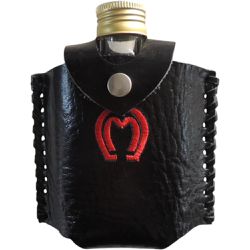 PORTA WHISKY PEQUENO DE COURO VIDRO MANGALARGA - 2... - Selaria Irmãos Andrade