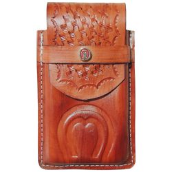 CAPA DE COURO P/CELULAR APLIQUE HD HAVANA - 4700 - Selaria Irmãos Andrade