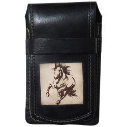 CAPA DE COURO P/CELULAR G CLEAN PRETO - 2214 - Selaria Irmãos Andrade