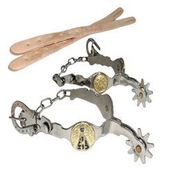 ESPORA SANTINHA/ CAVALINHO INOX - 1242 - Selaria Irmãos Andrade