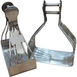 ESTRIBO CRUZ LUXO INOX - 5372 - Selaria Irmãos Andrade