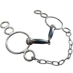 FREIO BOLINHA 4 ARGOLAS BF NECO INOX - 60 - Selaria Irmãos Andrade